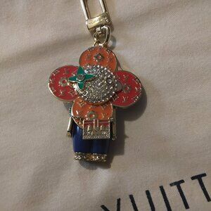 Unique Blinged Out Flower Character LV Design Purse Charm